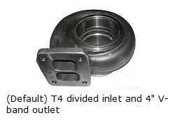 (Default) T4 divided inlet and 4" V-band outlet